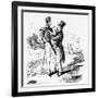 Georgy makes acquaintance with a Waterloo man'-William Makepeace Thackeray-Framed Giclee Print