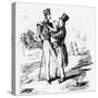Georgy makes acquaintance with a Waterloo man'-William Makepeace Thackeray-Stretched Canvas