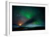 Geothermal Area and Aurora Borealis or Northern Lights, Iceland-Ragnar Th Sigurdsson-Framed Photographic Print