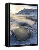 Geothermal Area Hveraroend, Iceland, February-Martin Zwick-Framed Stretched Canvas