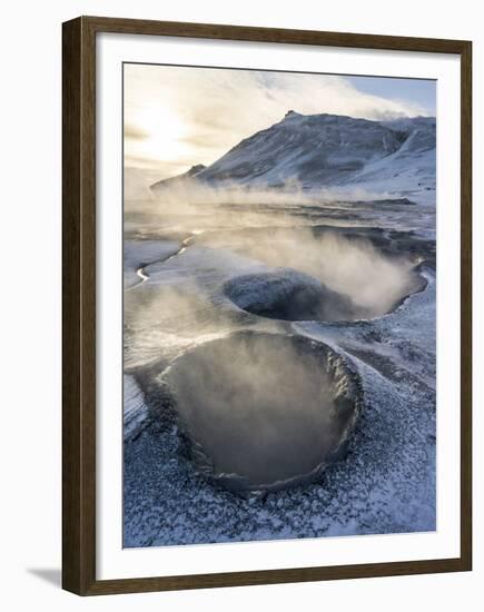 Geothermal Area Hveraroend, Iceland, February-Martin Zwick-Framed Premium Photographic Print
