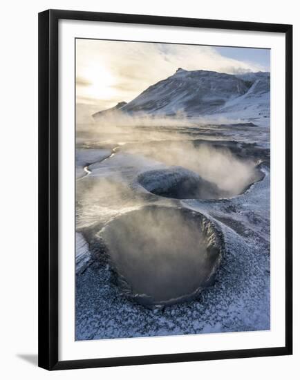 Geothermal Area Hveraroend, Iceland, February-Martin Zwick-Framed Premium Photographic Print