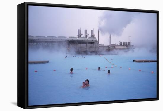 Geothermal Bathing, Blue Lagoon, Reykjanes Peninsula, Iceland, Polar Regions-Geoff Renner-Framed Stretched Canvas