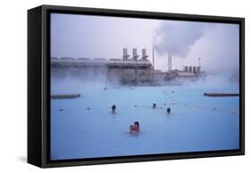Geothermal Bathing, Blue Lagoon, Reykjanes Peninsula, Iceland, Polar Regions-Geoff Renner-Framed Stretched Canvas