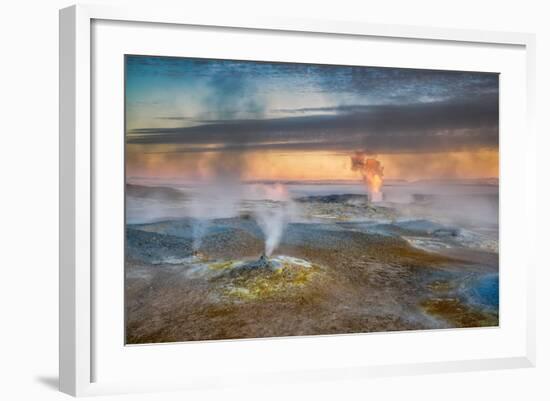 Geothermal Hot Springs, Mud Pots and Fumaroles, Namaskard Close to Lake Myvatn, Northern, Iceland-Ragnar Th Sigurdsson-Framed Photographic Print