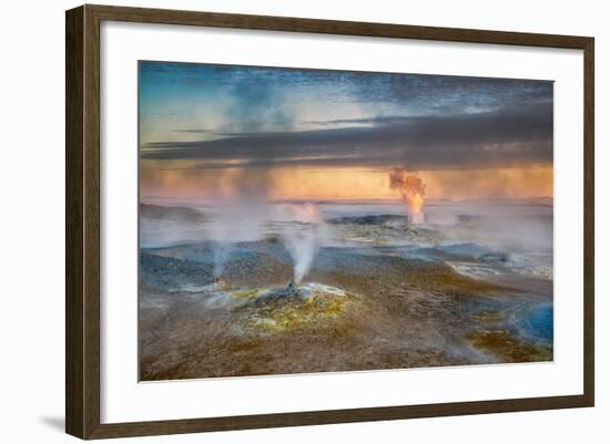 Geothermal Hot Springs, Mud Pots and Fumaroles, Namaskard Close to Lake Myvatn, Northern, Iceland-Ragnar Th Sigurdsson-Framed Photographic Print