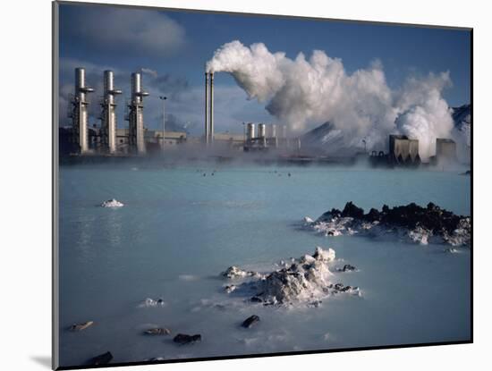 Geothermal Power Plant and Blue Lagoon at Svartsengi, Iceland, Polar Regions-Hart Kim-Mounted Photographic Print