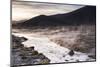 Geothermal River at Sunrise at Chalviri Salt Flats (Salar De Chalviri), Altiplano of Bolivia-Matthew Williams-Ellis-Mounted Photographic Print