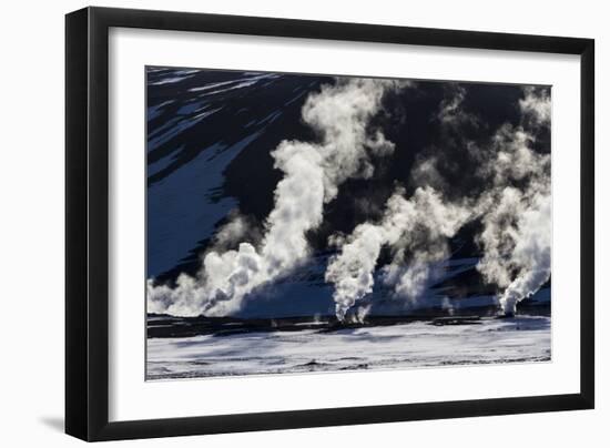 Geothermal steam vents, Hverir, Iceland.-Bill Young-Framed Photographic Print