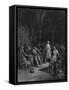 Geraint Slays Lord Doorm-Gustave Doré-Framed Stretched Canvas