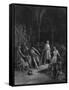 Geraint Slays Lord Doorm-Gustave Doré-Framed Stretched Canvas