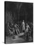 Geraint Slays Lord Doorm-Gustave Doré-Stretched Canvas