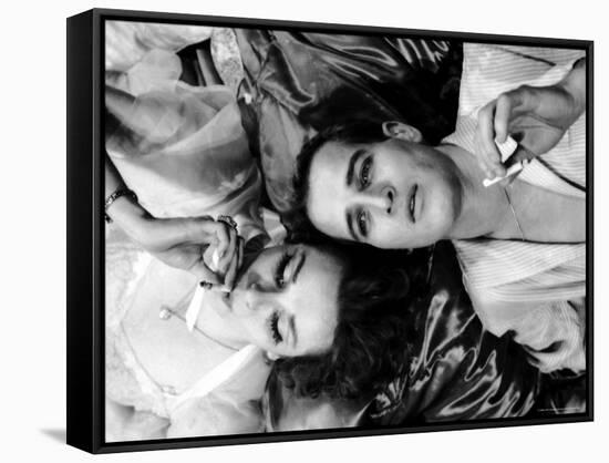 Geraldine Page and Paul Newman in a Scene from Sweet Bird of Youth-Gordon Parks-Framed Stretched Canvas