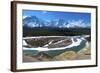 Geraldine Peak and the Athabasca River in Jasper National Park, Alberta, Canada-Richard Wright-Framed Photographic Print