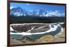 Geraldine Peak and the Athabasca River in Jasper National Park, Alberta, Canada-Richard Wright-Framed Photographic Print