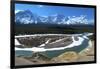 Geraldine Peak and the Athabasca River in Jasper National Park, Alberta, Canada-Richard Wright-Framed Photographic Print