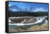 Geraldine Peak and the Athabasca River in Jasper National Park, Alberta, Canada-Richard Wright-Framed Stretched Canvas