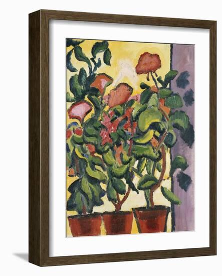 Geranium Am Fenster-Auguste Macke-Framed Giclee Print