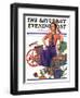 "Geranium Gardener," Saturday Evening Post Cover, May 1, 1937-W.D. Stevens-Framed Giclee Print