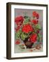 Geranium in an Earthenware Vase-Albert Williams-Framed Giclee Print