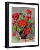 Geranium in an Earthenware Vase-Albert Williams-Framed Giclee Print