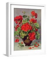 Geranium in an Earthenware Vase-Albert Williams-Framed Giclee Print