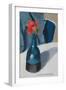 Geranium in Blue Vase-Sophie Harding-Framed Giclee Print