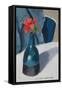 Geranium in Blue Vase-Sophie Harding-Framed Stretched Canvas