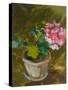 Geranium Oil Painting-Anna Pismenskova-Stretched Canvas