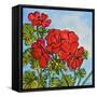 Geranium-Joan Thewsey-Framed Stretched Canvas