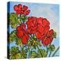 Geranium-Joan Thewsey-Stretched Canvas