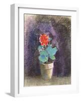 Geranium-Odilon Redon-Framed Giclee Print