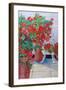 Geraniums and Petunias on the Terrace, 2011-Joan Thewsey-Framed Giclee Print