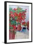 Geraniums and Petunias on the Terrace, 2011-Joan Thewsey-Framed Giclee Print