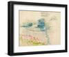 Geraniums by the Lake, 1893 (W/C on Paper)-Berthe Morisot-Framed Giclee Print