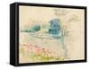 Geraniums by the Lake, 1893 (W/C on Paper)-Berthe Morisot-Framed Stretched Canvas
