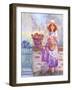 Geraniums - Garden Gates-Judy Mastrangelo-Framed Giclee Print