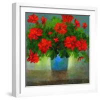 Geraniums I-Sheila Finch-Framed Art Print