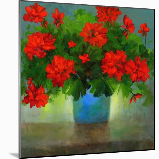 Geraniums I-Sheila Finch-Mounted Art Print