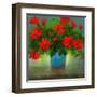 Geraniums I-Sheila Finch-Framed Art Print