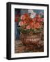 Geraniums in a Copper Basin, 1880 by Renoir-Pierre Auguste Renoir-Framed Giclee Print