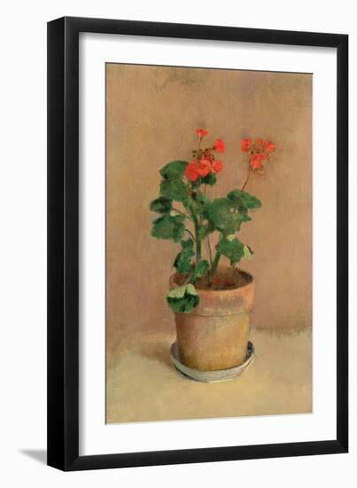 Geraniums in a Pot, c.1905-Odilon Redon-Framed Giclee Print