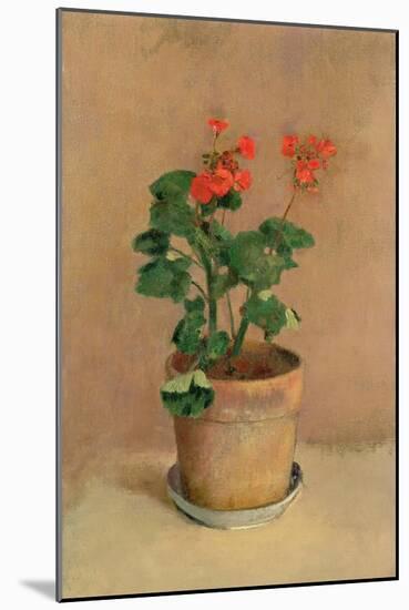 Geraniums in a Pot, c.1905-Odilon Redon-Mounted Giclee Print