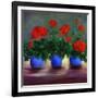 Geraniums V-Sheila Finch-Framed Art Print