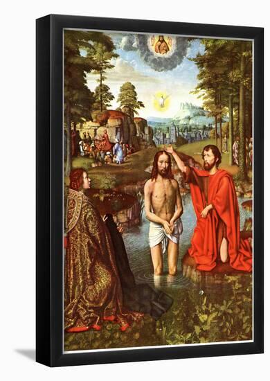 Gerard David Baptism of Christ Art Print Poster-null-Framed Poster