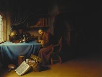 Interior with a Woman Eating Porridge-Gerard Dou-Giclee Print