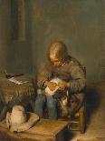 Boy Delousing His Dog-Gerard ter Borch-Giclee Print