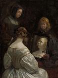 Woman at a Mirror, c. 1652-Gerard ter Borch or Terborch-Giclee Print