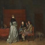 The Spinner, 1652-Gerard Ter Borch the Younger-Framed Giclee Print