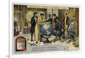 Gerardus Mercator, Flemish Cartographer and Mathematician-null-Framed Giclee Print